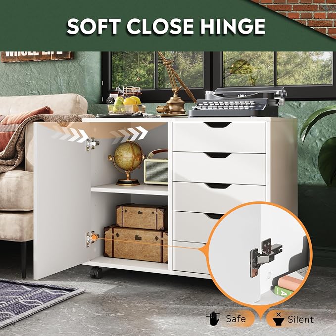 DEVAISE 5-Drawer Wood Dresser Chest - Image 4