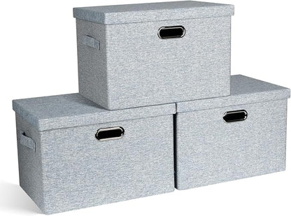 Large 17" 36 Quart Collapsible Stackable Storage Bins by GraciadecoStorage