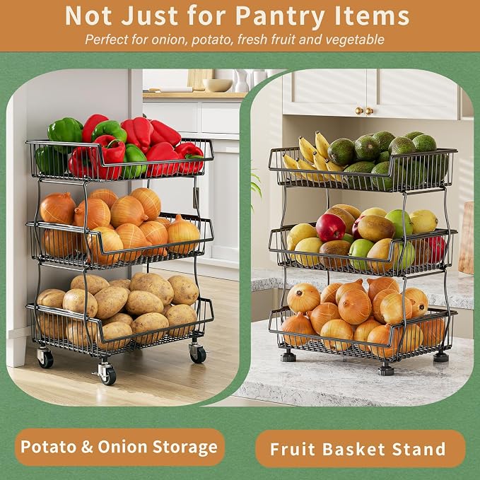 OKZEST Pantry Organizers and Storage Cart - Image 7