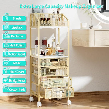 HapiRm Makeup Organizer Storage Cart - Image 6