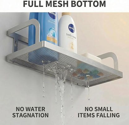 PUSDON 2-Pack 16.5" Extra Long Slim Hollowout Shower Caddy, Wall Mount Spice - Image 5
