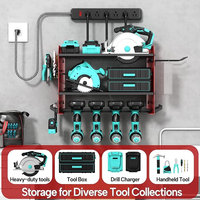 3 Layer Heavy Duty Power Tool Organizer Wall Mount - Image 6