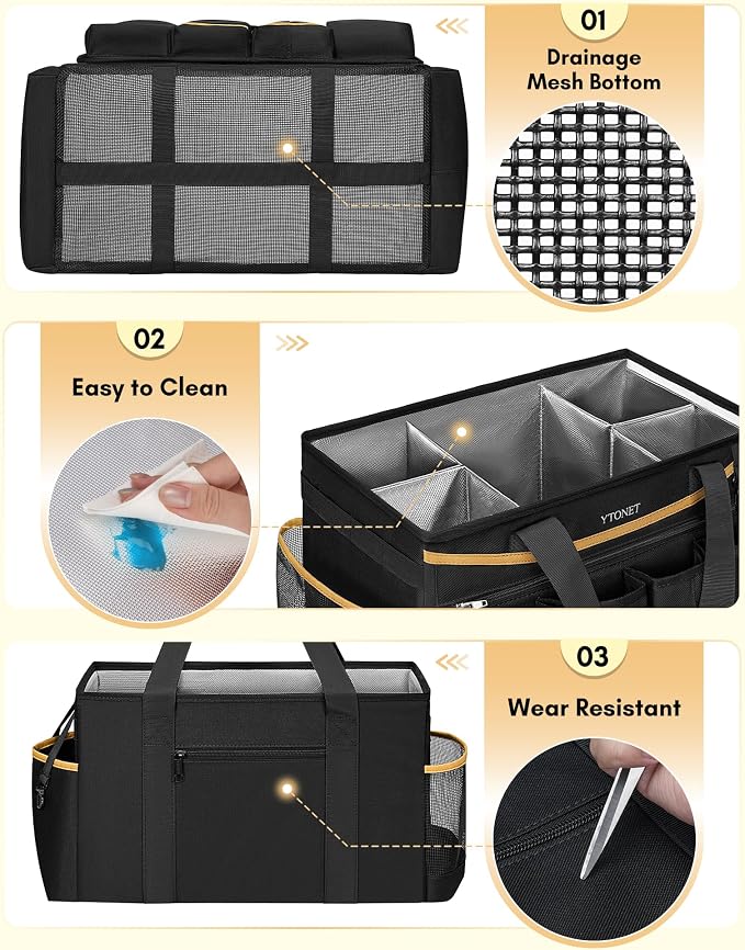 Ytonet Cleaning Caddy Bag with Detachable Apron, Extra Large Cleaning Supplies - Image 7