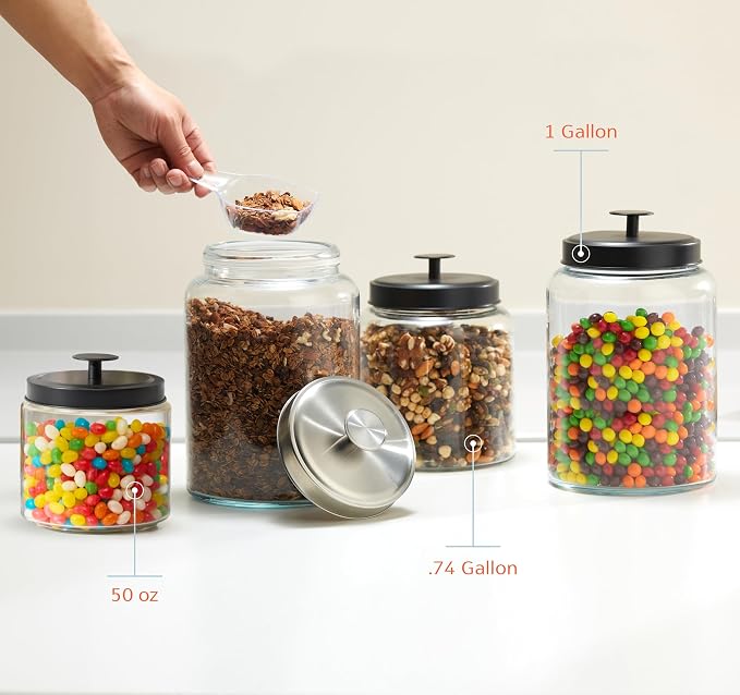 KooK Glass Kitchen Canister Set, Food & Storage Containers - Image 4