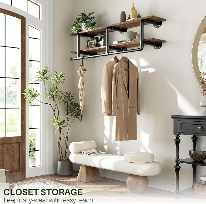 Aheaplus Industrial Pipe Clothes Rack - Image 6