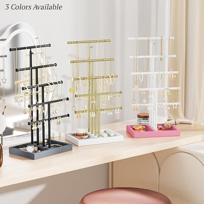 Love-KANKEI Jewelry Organizer Stand, 5 Tier Large Necklace Holder - Image 6
