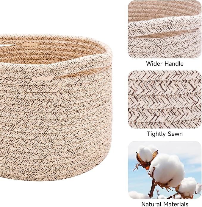 Small Basket for Organizing | Cube Shelf Closet Storage Baskets | 9.7×9.7×7.1” - Image 2