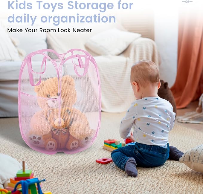 Strong Mesh Pop-up Laundry Hamper, Quality Pop Up Hampers - Image 3