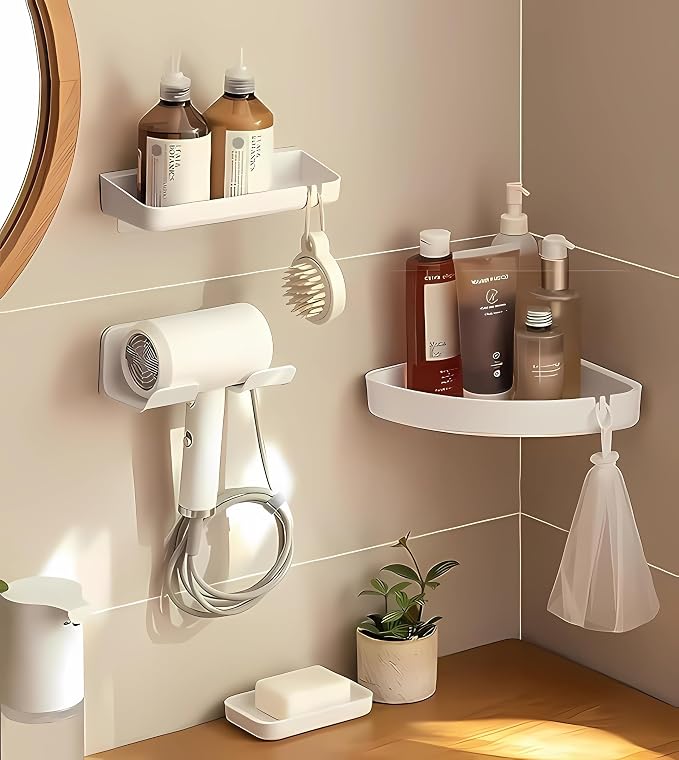 Universal Hair Dryer Holder, Blow Dryer Hanger Wall Mount - Image 4