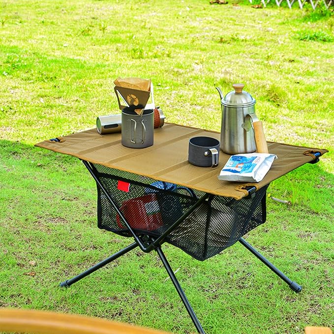 Outdoor Foldable Table Net Bag, Fine Knitted Thick Net Storage Bag, Under Desk - Image 8
