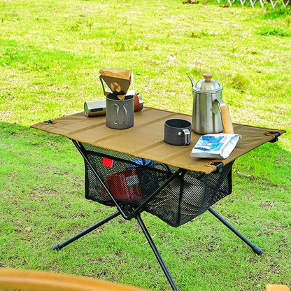 Outdoor Foldable Table Net Bag, Fine Knitted Thick Net Storage Bag, Under Desk - Image 8
