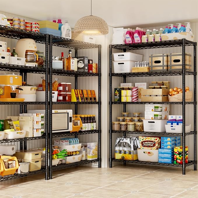 Storage Shelves, 5-Tier Adjustable Metal Industrial Utility Shelf Rack - Image 6