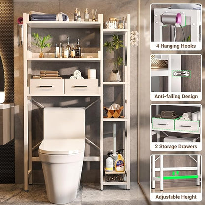 Over The Toilet Storage with 2 Drawers - Image 4