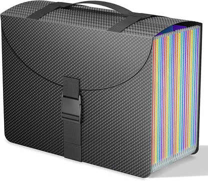 File Organizers with Handle, Portable Expanding File Folder, 25 Pockets by TOPCJ
