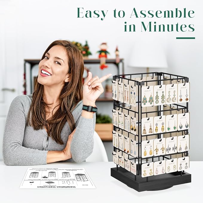 EsLuker.ly Rotating Earring Display Holder Stand - Image 4