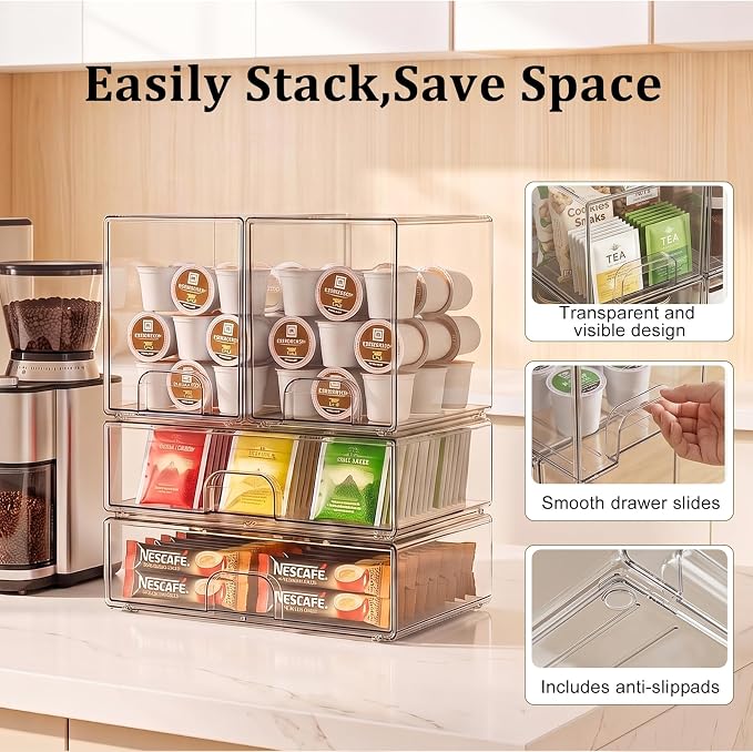 Clear Stackable Storage Drawers: Baby Bottle Storage Organizer, Acrylic Bottles - Image 5