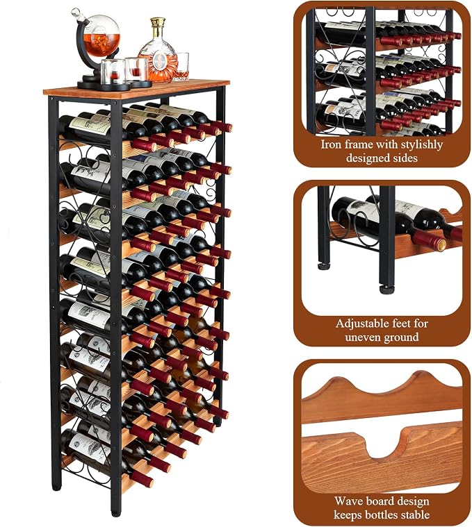 Sonyabecca 48 Bottle Wine Rack Freestanding Floor - Image 2