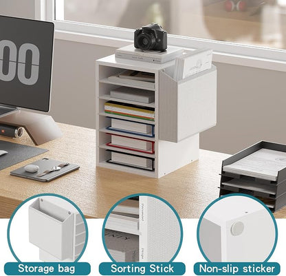 6 Tier Adjustable Countertop Mail Sorter, Mailboxes - Image 7