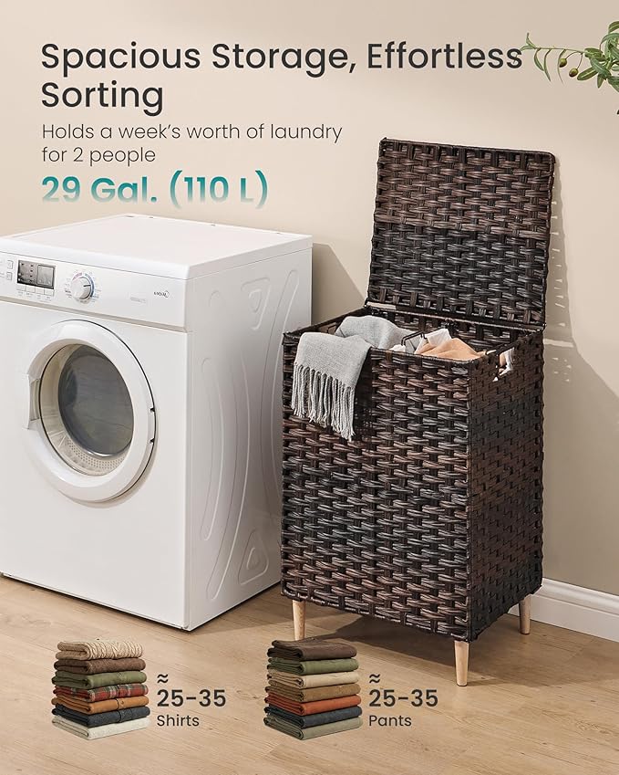 SONGMICS 2-Section Laundry Hamper - Image 3