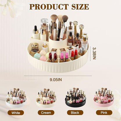 Azurphoric 360° Rotating Makeup Organizer | Large Capacity Multi-Compartment - Image 7