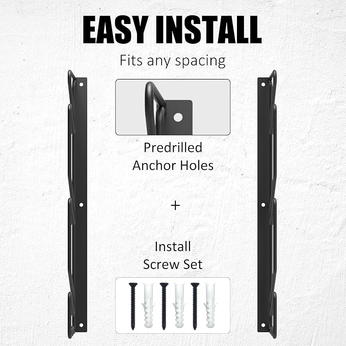 UNIREDPOWER Skateboard Storage Rack, Wall Mounted Organizer Shelf, Wall Display - Image 4