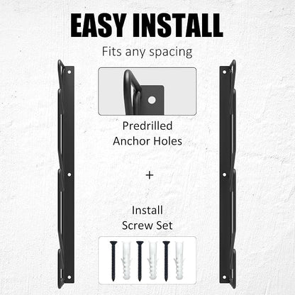 UNIREDPOWER Skateboard Storage Rack, Wall Mounted Organizer Shelf, Wall Display - Image 4