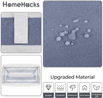HomeHacks 2-Pack Large Laundry Basket, Waterproof, Freestanding Laundry Hamper - Image 5