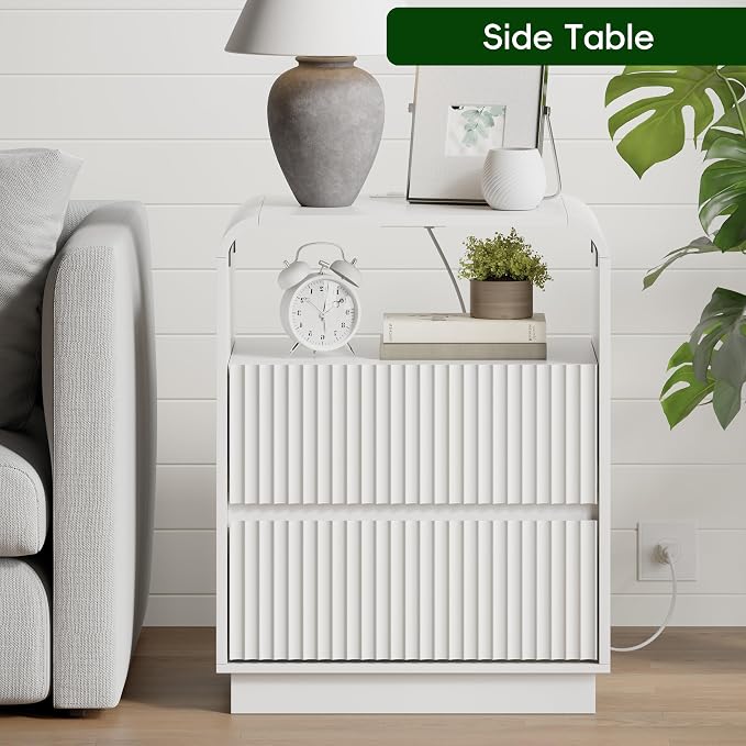White Nightstands Set of 2 - Image 5