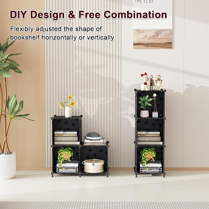 UNKU Cube Storage Organizer, 3 Cube Closet Organizer Storage Shelves, DIY - Image 5