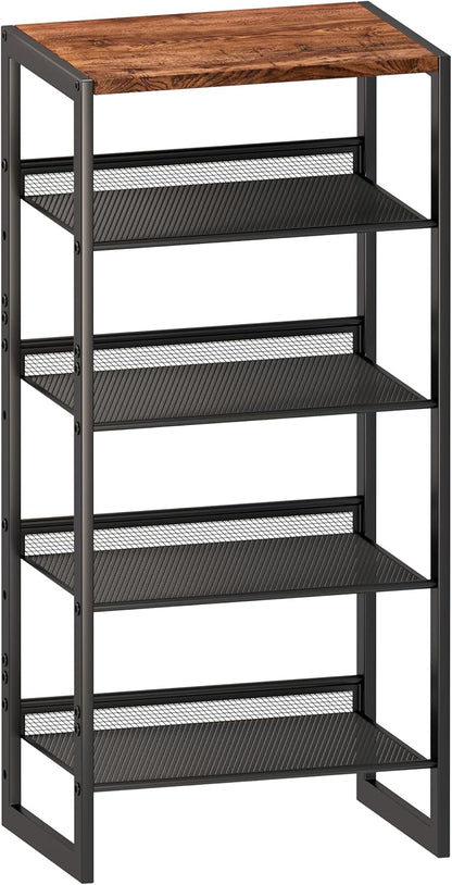 CHEMPFR Narrow 5-Tier Shoe Rack, Slim Space-Saving Shelf by CHEMPFR