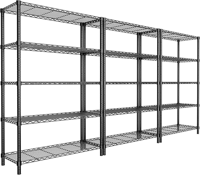 Storage Shelves, 5-Tier Adjustable Metal Industrial Utility Shelf Rack by Unknown