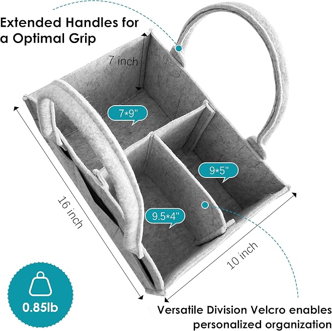 Cute Castle 2 Pack Diaper Caddy Organizer - Image 2