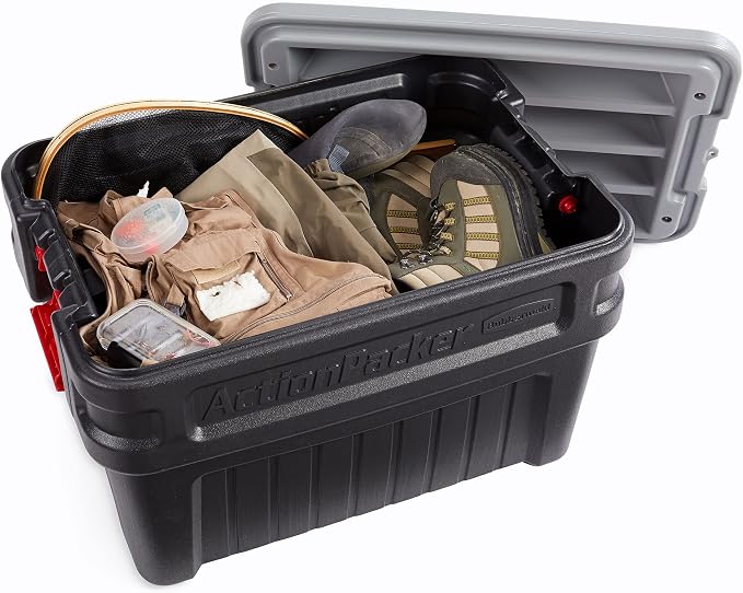 Rubbermaid ActionPacker 24 Gal Lockable Storage Box Pack of 2, Industrial - Image 6