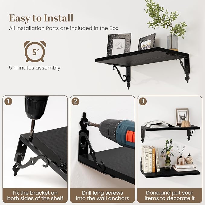 Floating Shelves for Wall, 8 Inch Deep Floating Shelf - Image 7