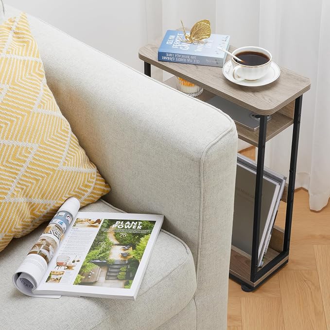 Narrow Side Table, 3-Tier Slim End Table - Image 8
