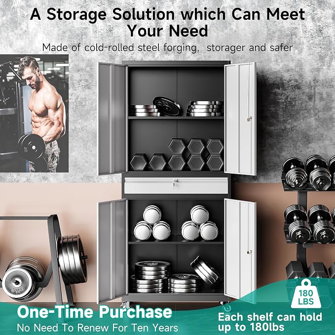 Metal Garage Storage Cabinet - Image 8