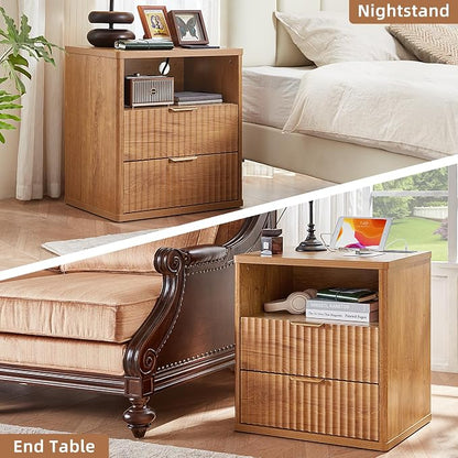 LEYAOYAO Fluted Nightstand - Image 9