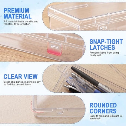 Jetec 6 Pieces Mini Plastic Clear Beads Storage Containers Box - Image 4