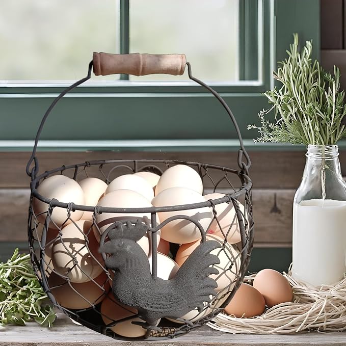 LINCOUNTRY. Chicken Wire Egg Basket - Image 5
