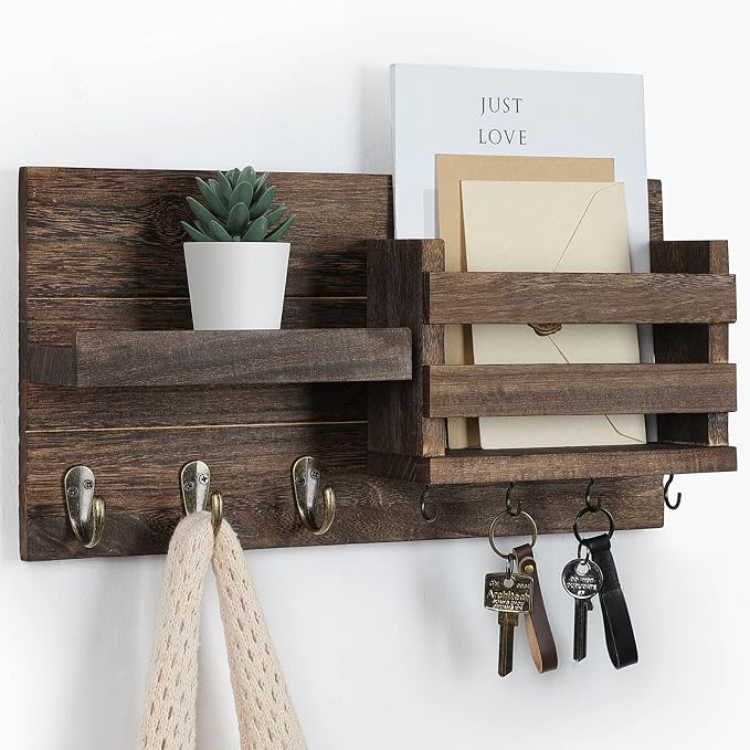Lwenki Mail Organizer for Wall Mount – Key Holder by Lwenki