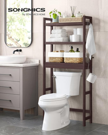 SONGMICS Over The Toilet Storage, 3-Tier Over Toilet Bathroom Organizer - Image 2