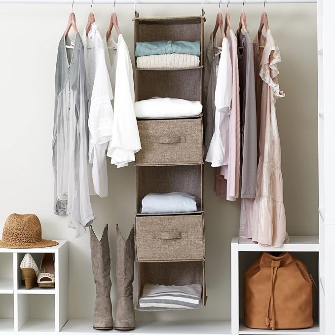 Household Essentials 6 Shelf Hanging Closet Organizer, Hanging Closet Shelf - Image 8