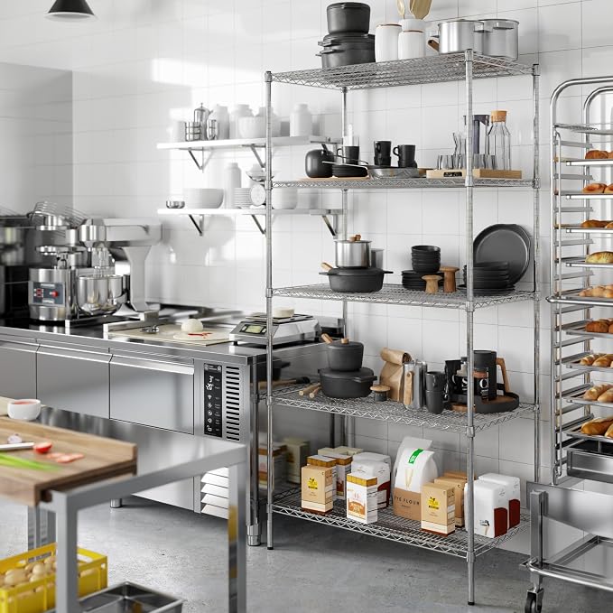 24" Deep x 42" Wide x 86" Height Wire Shelving Kit | 5-Tier | NSF Commercial - Image 7