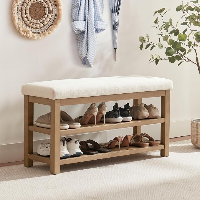 Zihanhome 2 Tier Shoe Rack Bench - Image 3