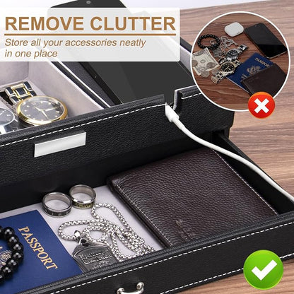 Baoyun Mens Valet Tray, Nightstand Organizers - Image 9