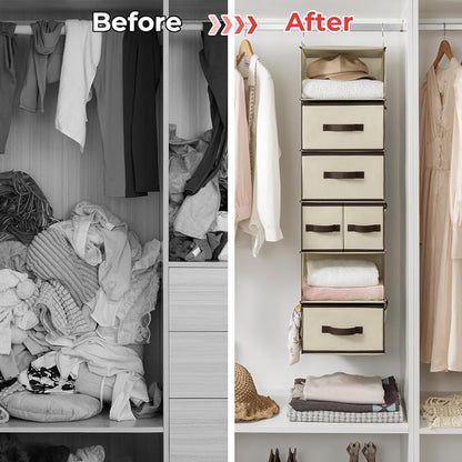 GRANNY SAYS Hanging Closet Organizers and Storage 6 Shelves, Closet Hanging - Image 8