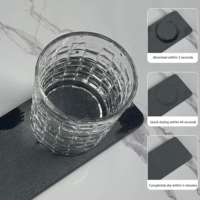 2 Pcs Water Absorbing Stone Trays, Kitchen/Bathroom Sink Soap Dish, Diatomite - Image 7