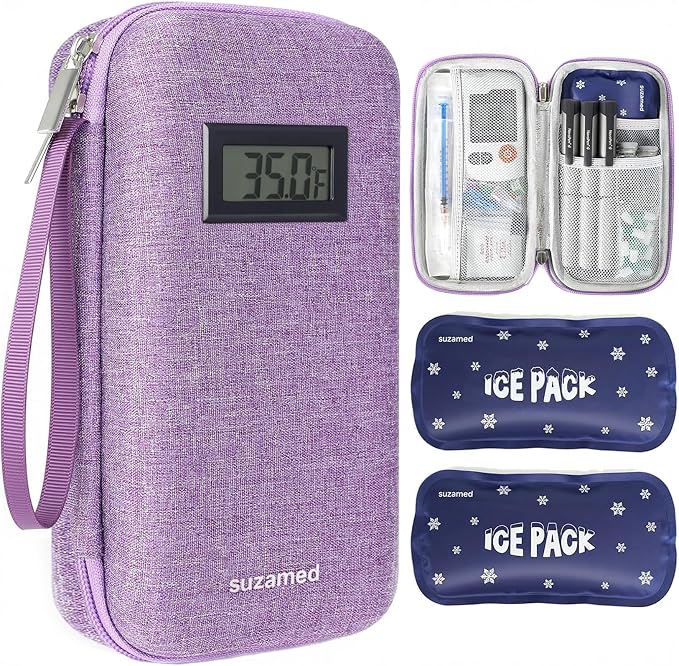 Insulin Cooler Travel Case, EVA Insulation Travel Medicine Kit by SUZAMED