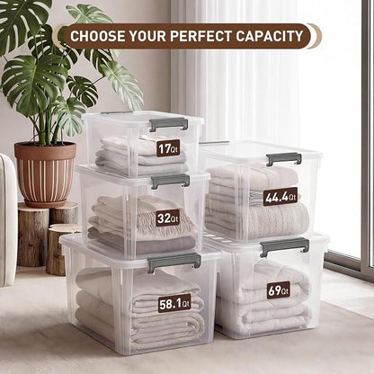 Citylife 6 Packs 44.4 QT Plastic Storage Bins - Image 6