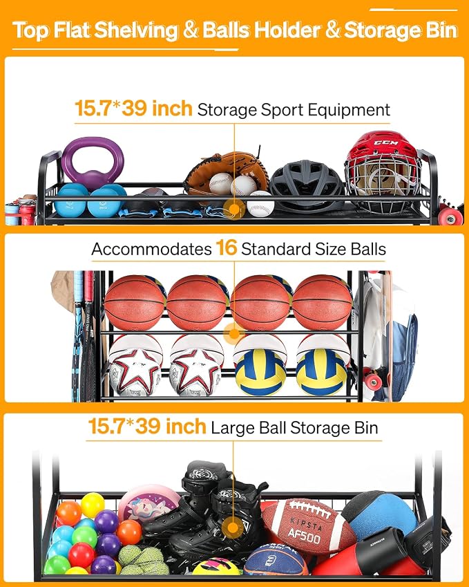 Garage Sports Equipment Organizer - Image 6